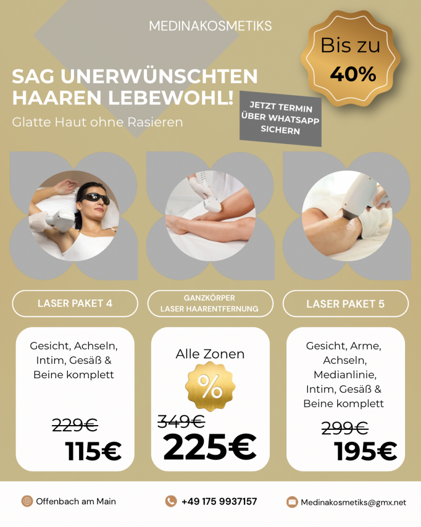 brown and white minimalist hair removal services instagram post